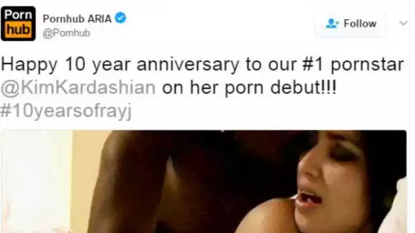 Pornhub honors Kim Kardashian on her sextape